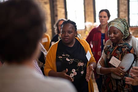 Collaboration Program Participant Sharing Perspectives with Co-CEO Ellen