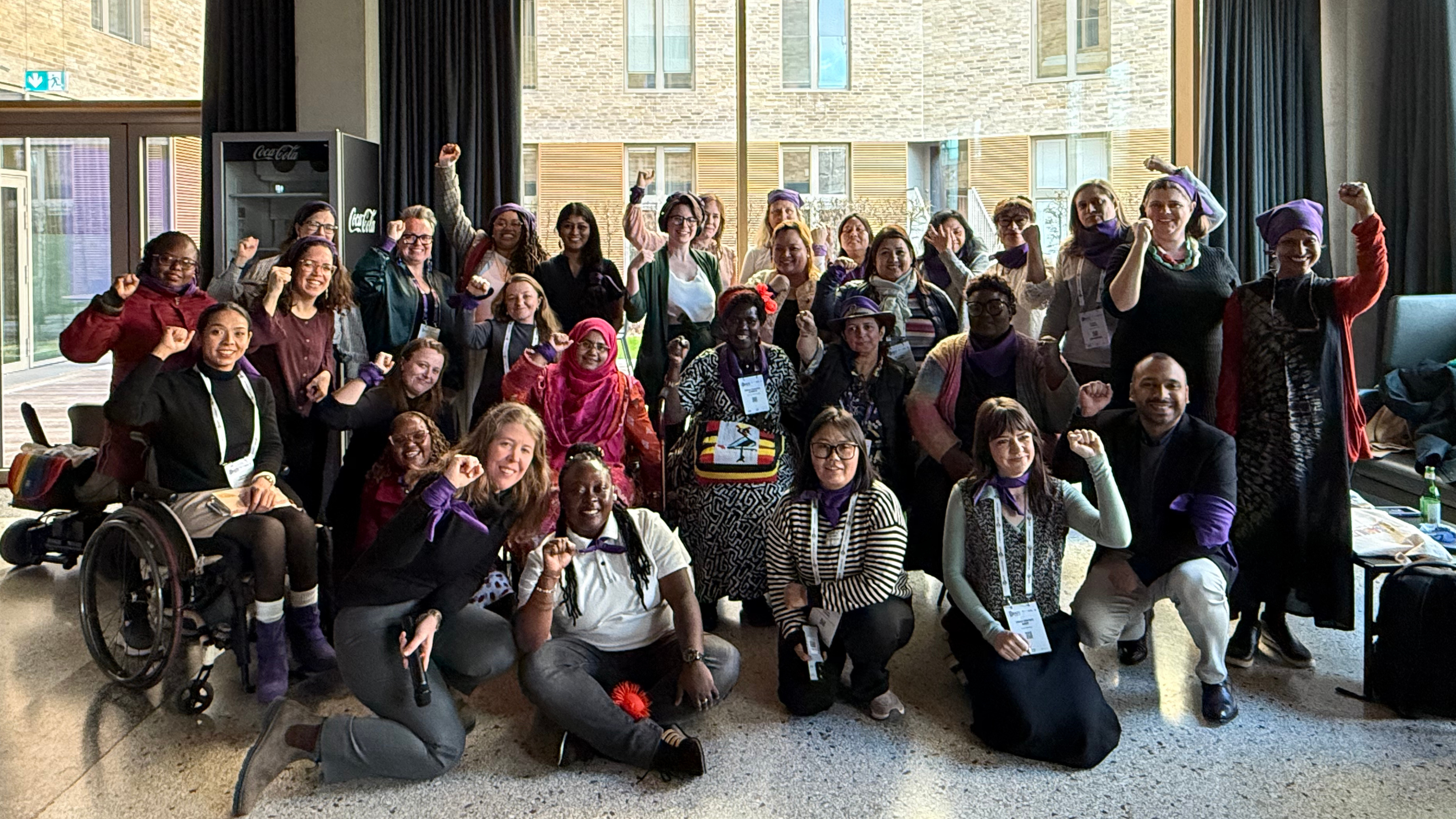 WEI Leadership at the Global Disability Summit, at a Strategy Meeting WEI convened to organize with other feminists with disabilities. Credit: WEI.