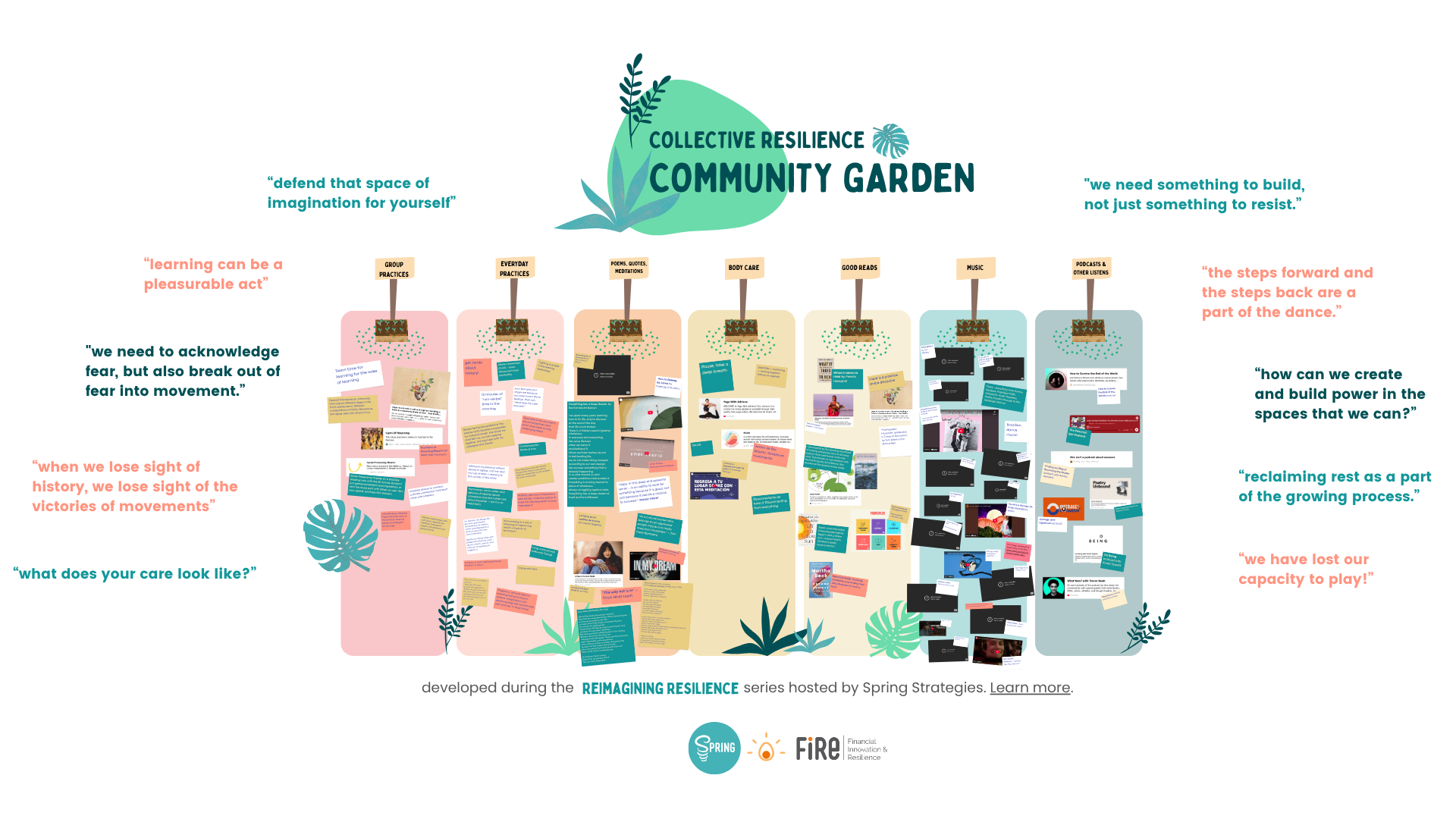 wander through this global community garden of personal and collective resilience.