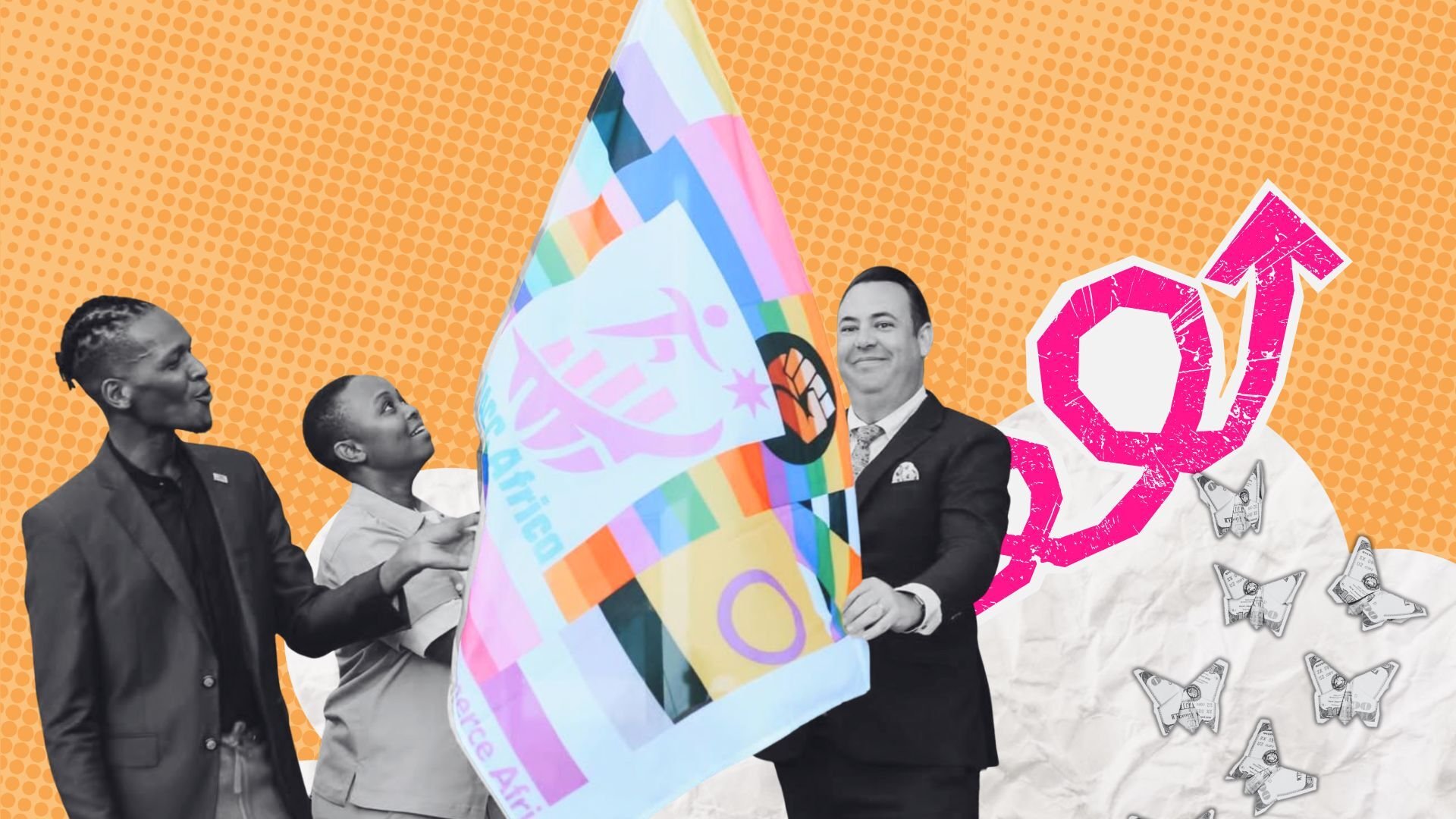 Turning pride into prosperity -  How the Queer and Allied Chamber of Commerce Africa is scaling the pink economy Photo - Chris, Adam and Rodney of QACC