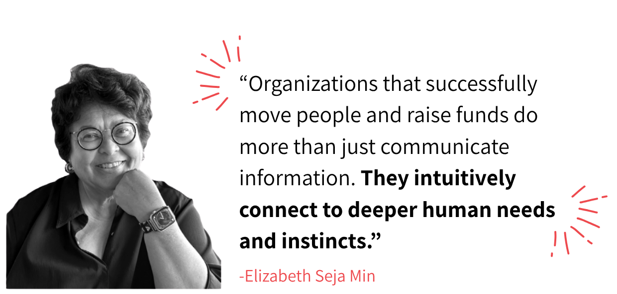 “Organizations that successfully move people and raise funds do more than just communicate information. They intuitively connect to deeper human needs and instincts.” v2